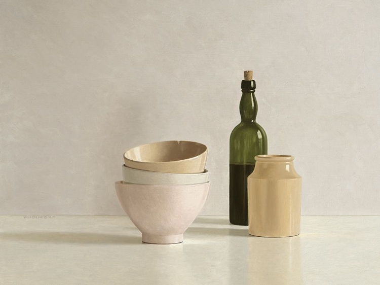 Picture of STACKED BOWLS-BOTTLE AND LITTLE JAR