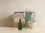 Picture of TWO BOXES-CLOTHS-BOTTLE-JUG AND BOWL