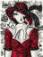 Picture of CHAT SUR ROBE ROUGE