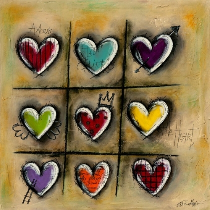 Picture of COLORED HEARTS II