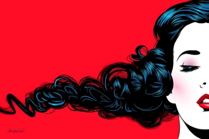 Picture of BLACK CURL ON RED