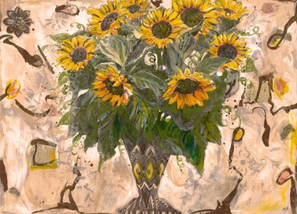 Picture of YELLOW FLORAL SEPIA