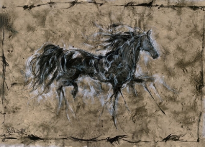 Picture of CRACKLE HORSE BLACK