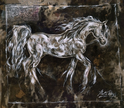 Picture of CRACKLE HORSE BLACK- DARK