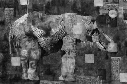 Picture of ELEPHANT COLLAGE DARK