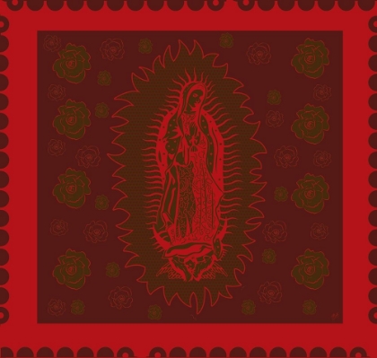 Picture of VIRGIN MARY RED ON RED