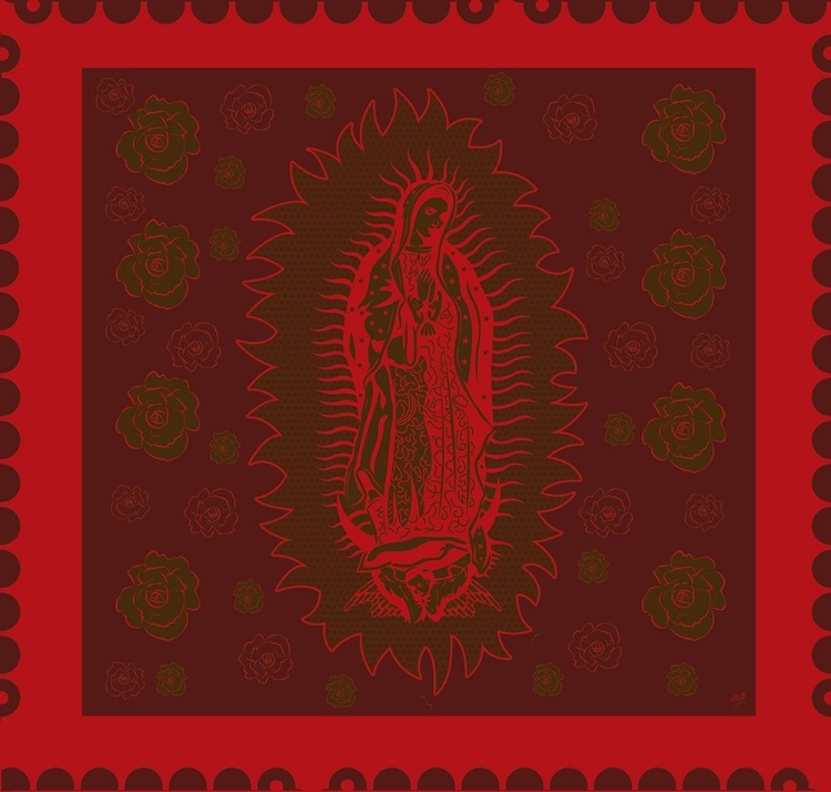 Picture of VIRGIN MARY RED ON RED