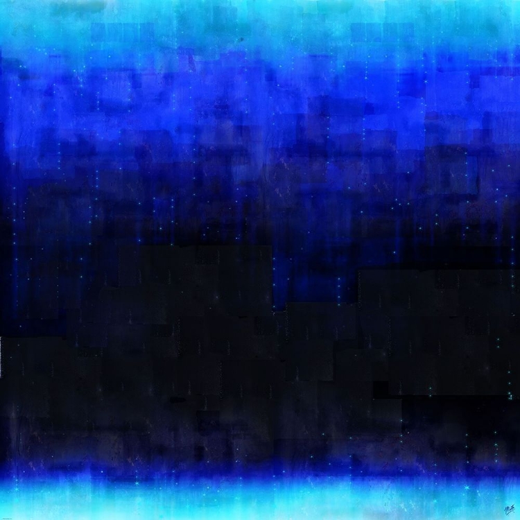 Picture of BLUE OVERSIZED ABSTRACT DARK