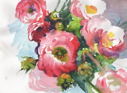 Picture of BOUQUET OF FLOWERS PINK EUSTOMA