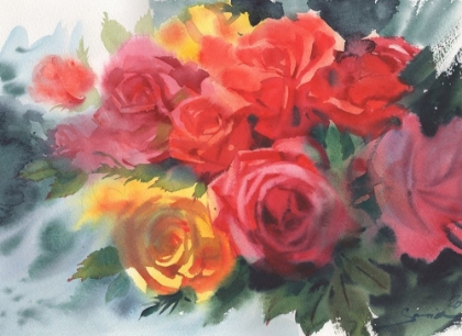 Picture of BOUQUET OF FLOWERS WITH ROSES