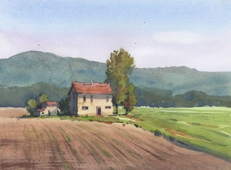 Picture of EUROPEAN WATERCOLOR LANDSCAPE