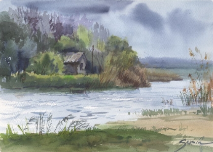 Picture of WATERCOLOR LANDSCAPE PAINTING 19