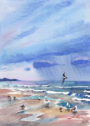 Picture of SEAGULLS AT SEA