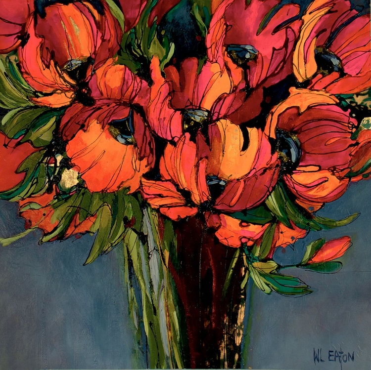 Picture of FLOWER FLAMES BURNT ORANGE