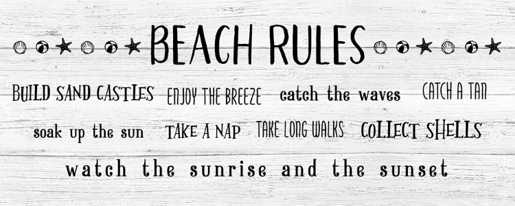 Picture of RULES OF THE BEACH