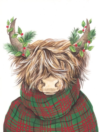 Picture of CHRISTMAS HIGHLAND COW