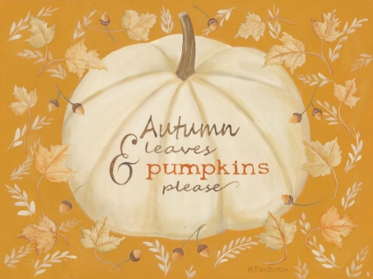 Picture of AUTUMN LEAVES AND PUMPKIN
