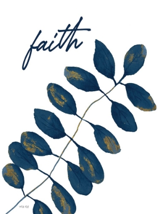 Picture of FAITH NAVY GOLD LEAVES