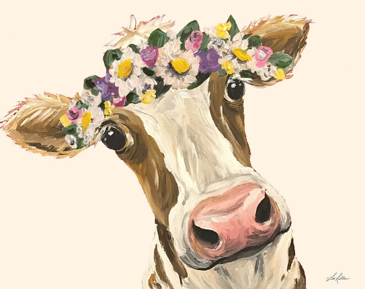 Picture of MISS MOO MOO WITH FLOWER CROWN