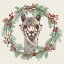 Picture of CHRISTMAS LLAMA WREATH