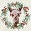 Picture of CHRISTMAS ALPACA WREATH