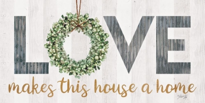 Picture of LOVE MAKES THIS HOUSE A HOME WITH WREATH