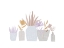 Picture of FLOWER VASES IN A ROW