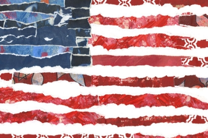 Picture of PATRIOTIC COLLAGE FLAG I