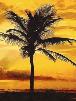 Picture of SUNSET OVER THE PALMS - DIPTYCH B