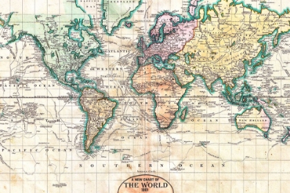 Picture of VINTAGE WORLD MAP 1801