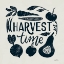 Picture of HARVEST LETTERING I BLUE