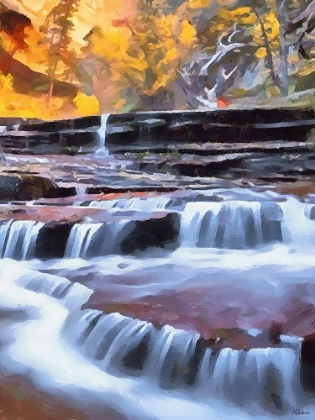 Picture of SMALL WATTERFALL - DIPTYCH B