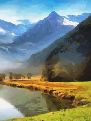 Picture of RIVER UNDER THE MOUNTAINS - DIPTYCH B