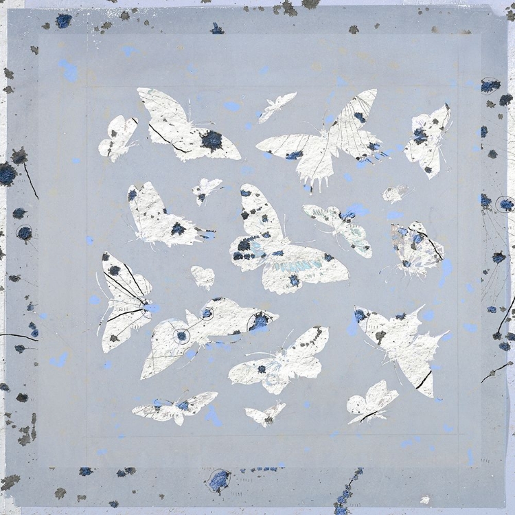 Picture of 19TH CENTURY BUTTERFLY CONSTELLATIONS IN BLUE III