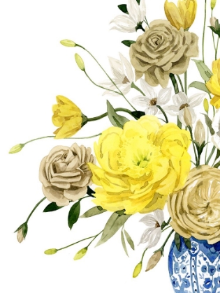 Picture of YELLOW AND ULTRAMARINE BOUQUET I