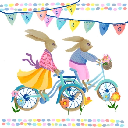 Picture of BUNNIES ON BIKES I