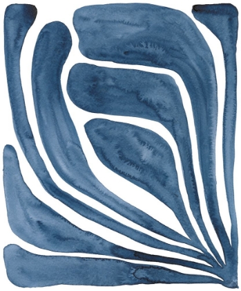 Picture of BLUE STYLIZED LEAF I