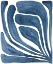 Picture of BLUE STYLIZED LEAF I
