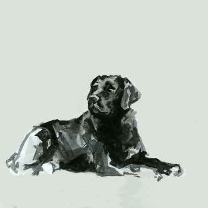 Picture of A VERY PASTEL MODERN DOG VIII
