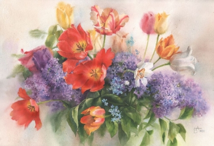 Picture of BOUQUET OF LILAC AND TULIPS