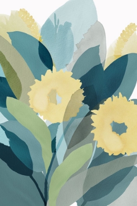 Picture of YELLOW TEAL FLORAL III