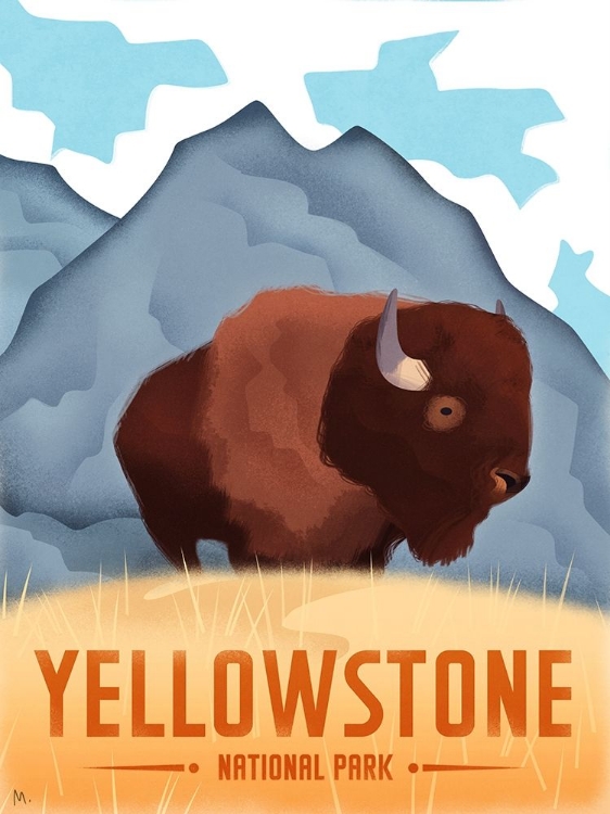 Picture of YELLOWSTON NATIONAL PARK - BISON