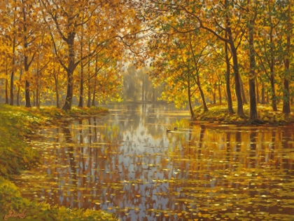 Picture of RIVER IN GOLDEN AUTUMN