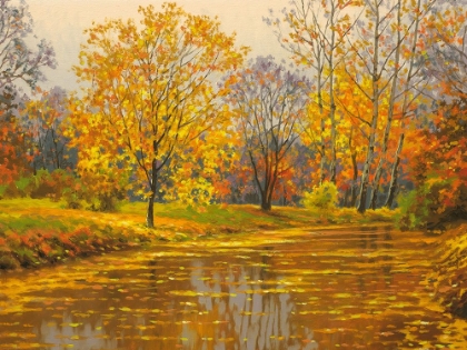Picture of RIVER IN GOLDEN AUTUMN II