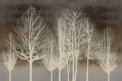 Picture of TREES ON BROWN PANEL III