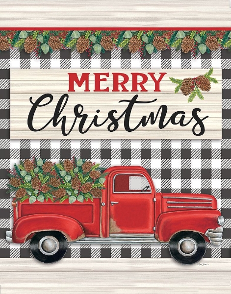 Picture of MERRY CHRISTMAS RED TRUCK