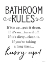Picture of BATHROOM RULES