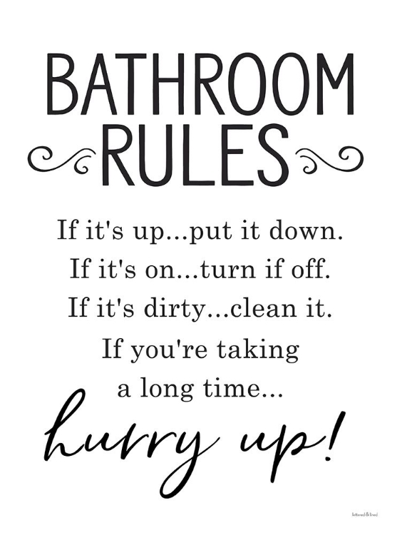 Picture of BATHROOM RULES