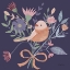 Picture of ROYAL BIRDS III PURPLE