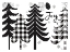 Picture of WOODLAND CHRISTMAS VII BLACK PLAID
